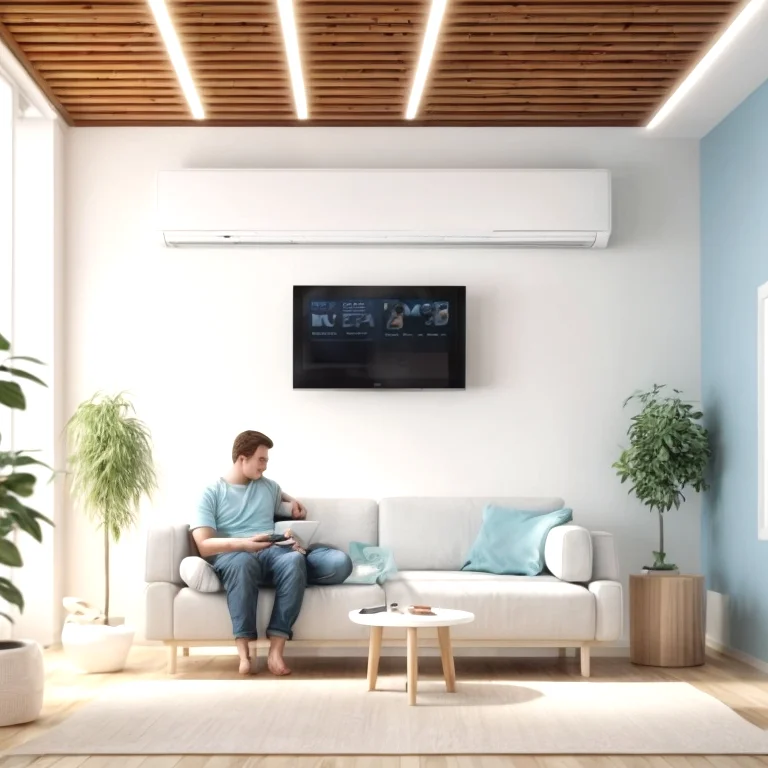 Grafik eines optimal belüfteten Innenraums